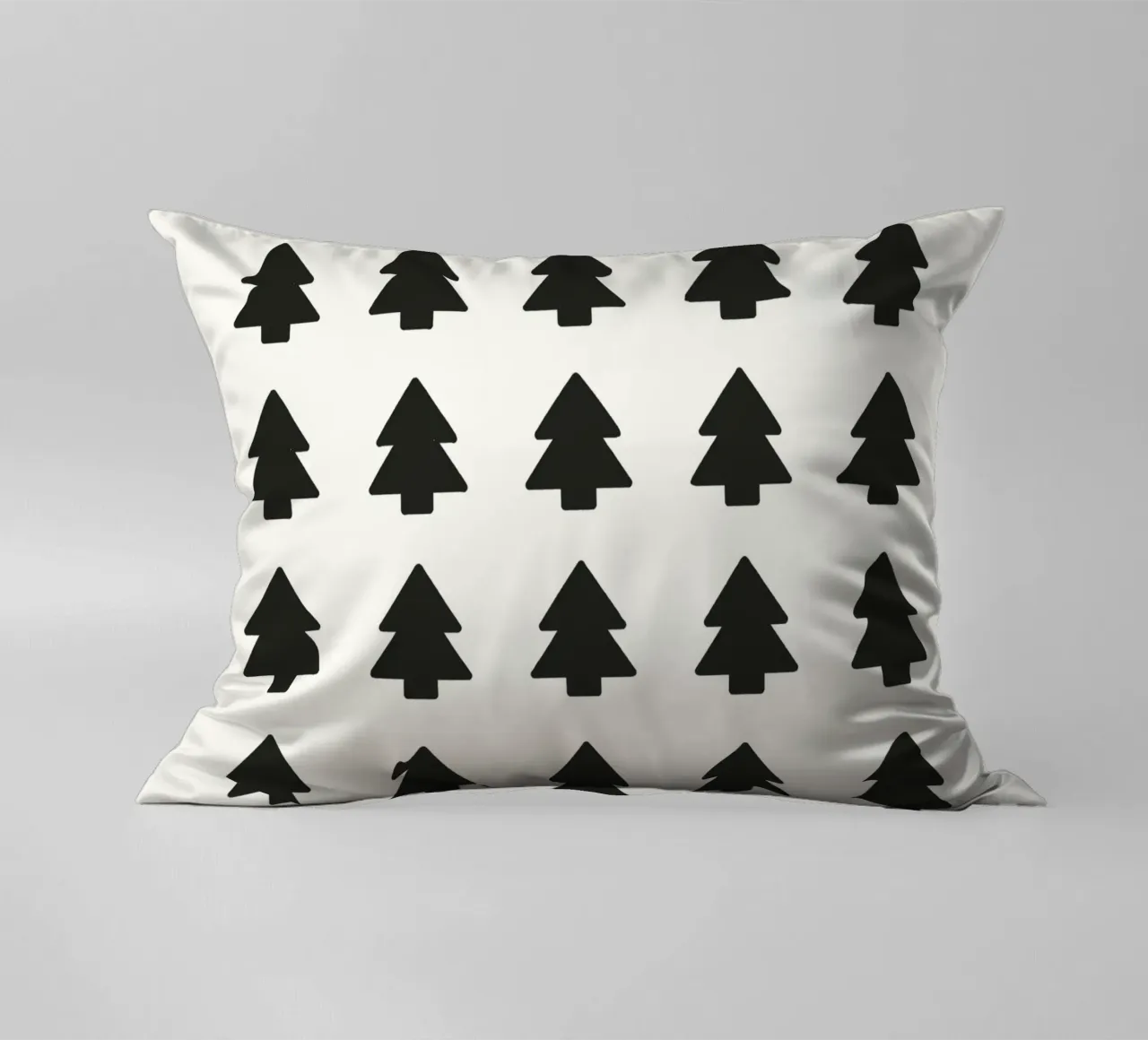 Black Forest – Minimal Tree Pattern Poster cuscino da ChristmasMooodz