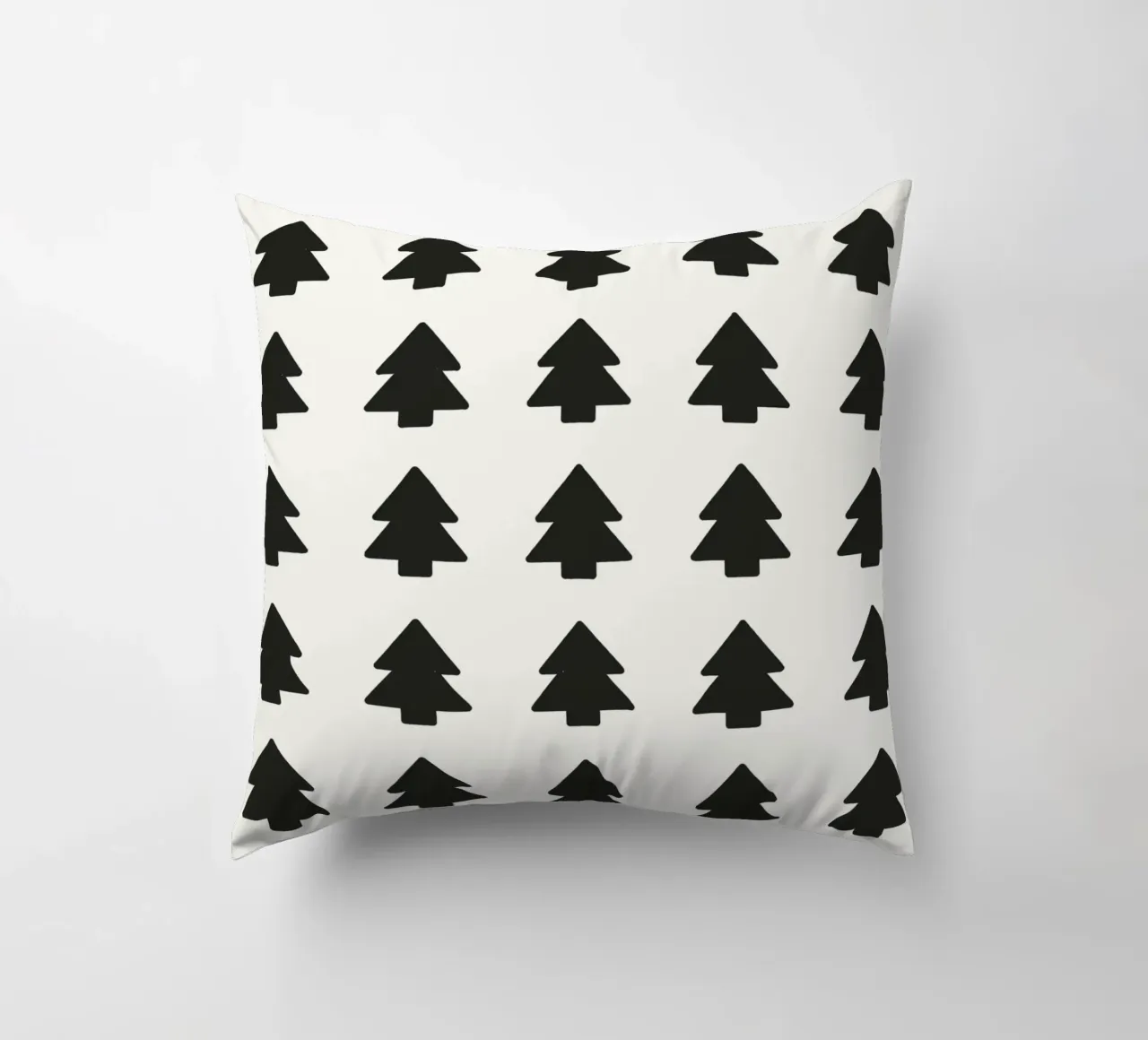 Black Forest – Minimal Tree Pattern Poster cuscino da ChristmasMooodz