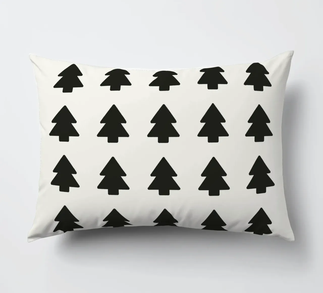 Black Forest – Minimal Tree Pattern Poster cuscino da ChristmasMooodz