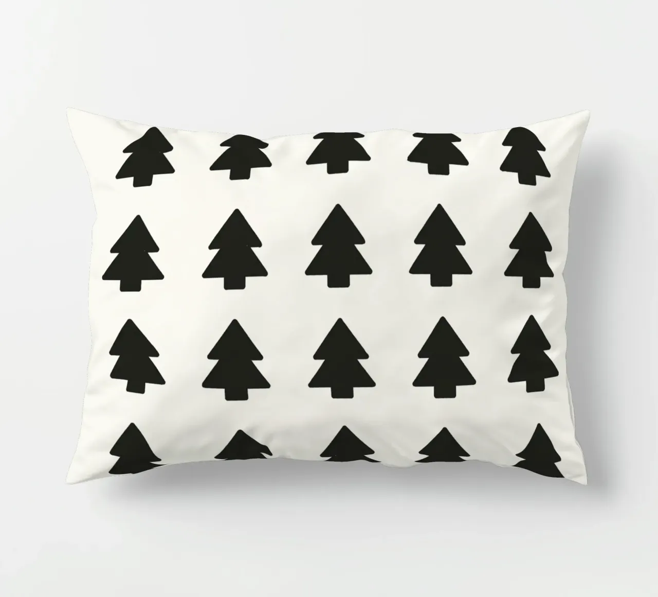 Black Forest – Minimal Tree Pattern Poster cuscino da ChristmasMooodz