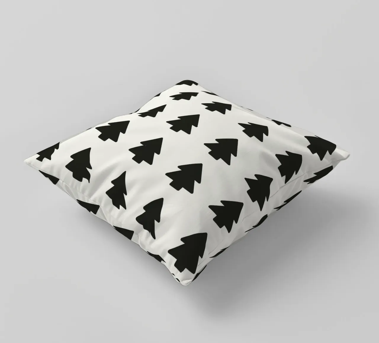 Black Forest – Minimal Tree Pattern Poster cuscino da ChristmasMooodz