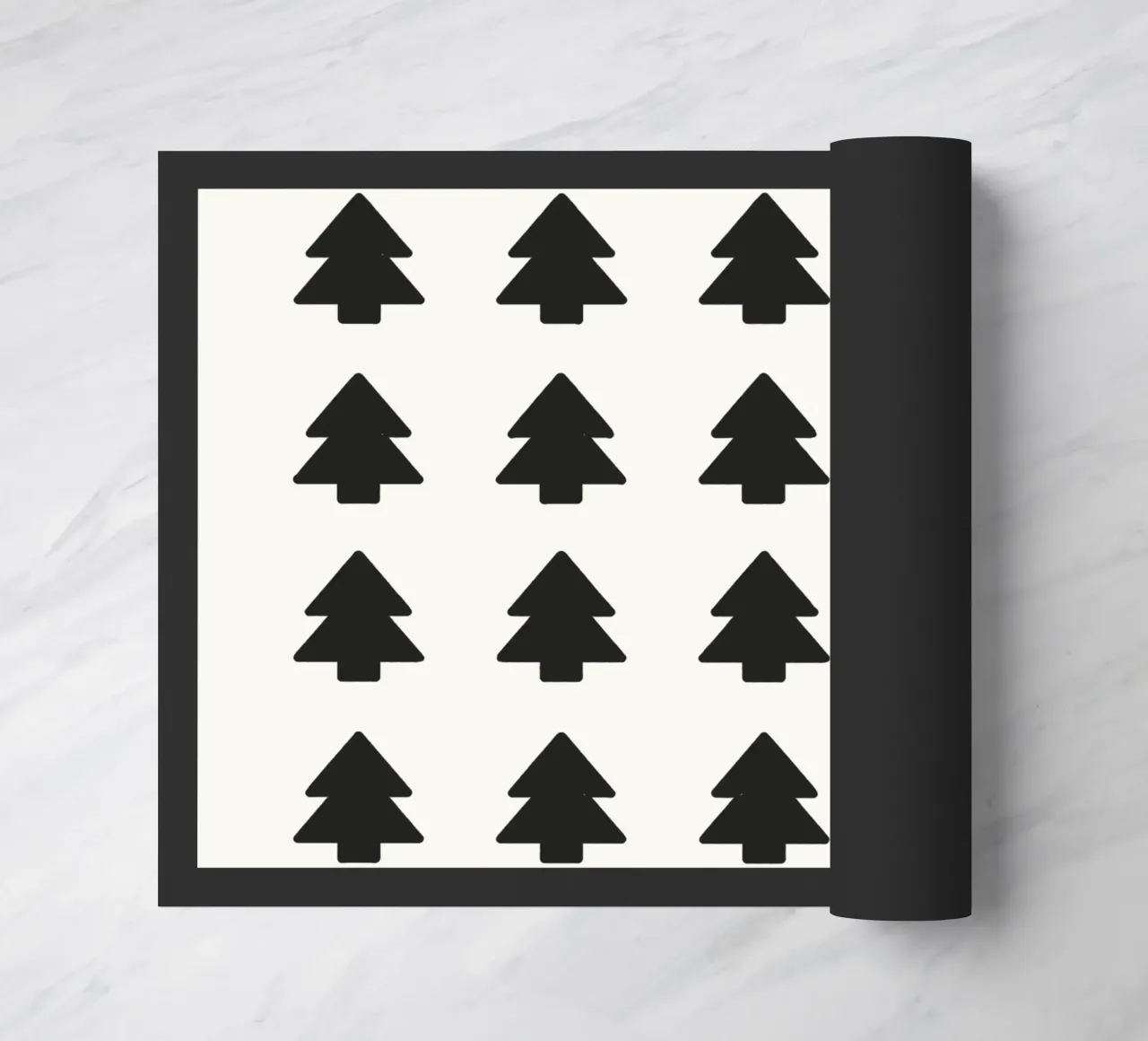 Black Forest – Minimal Tree Pattern Poster zerbino da ChristmasMooodz