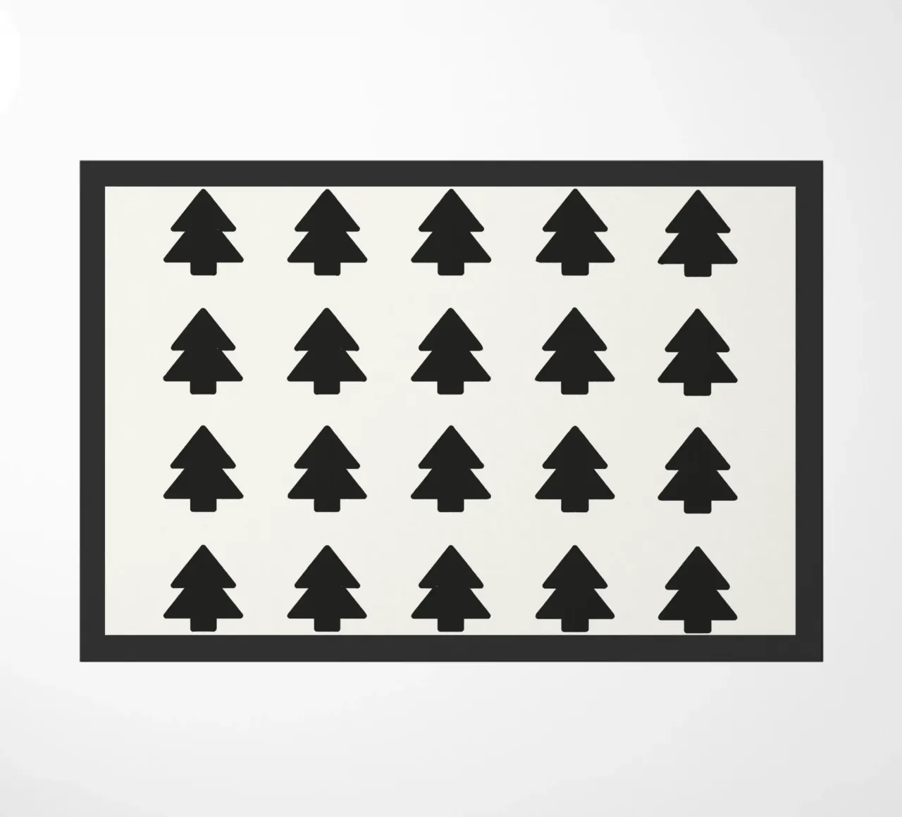 Black Forest – Minimal Tree Pattern Poster zerbino da ChristmasMooodz