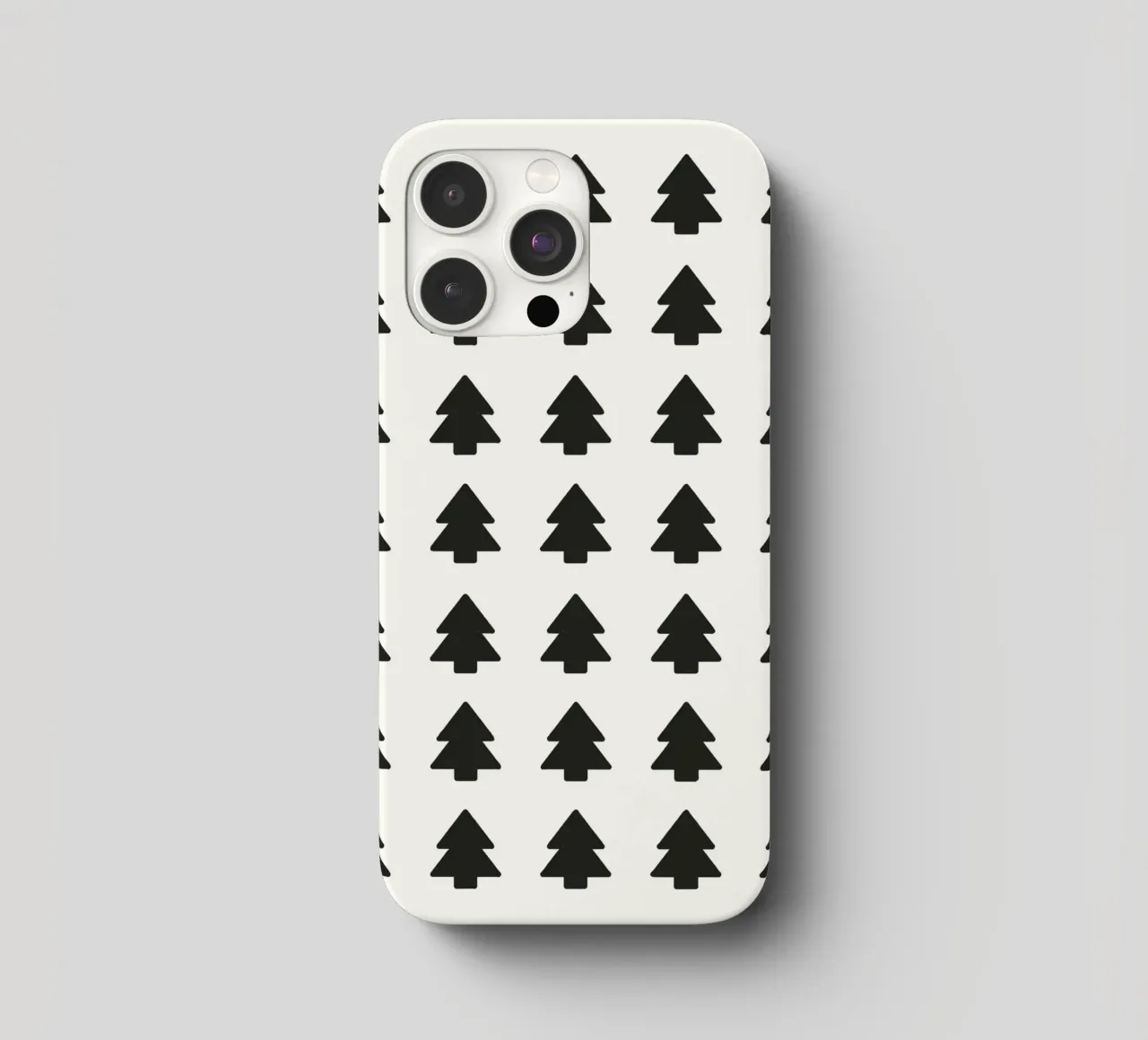 Black Forest – Minimal Tree Pattern Poster cover iphone da ChristmasMooodz