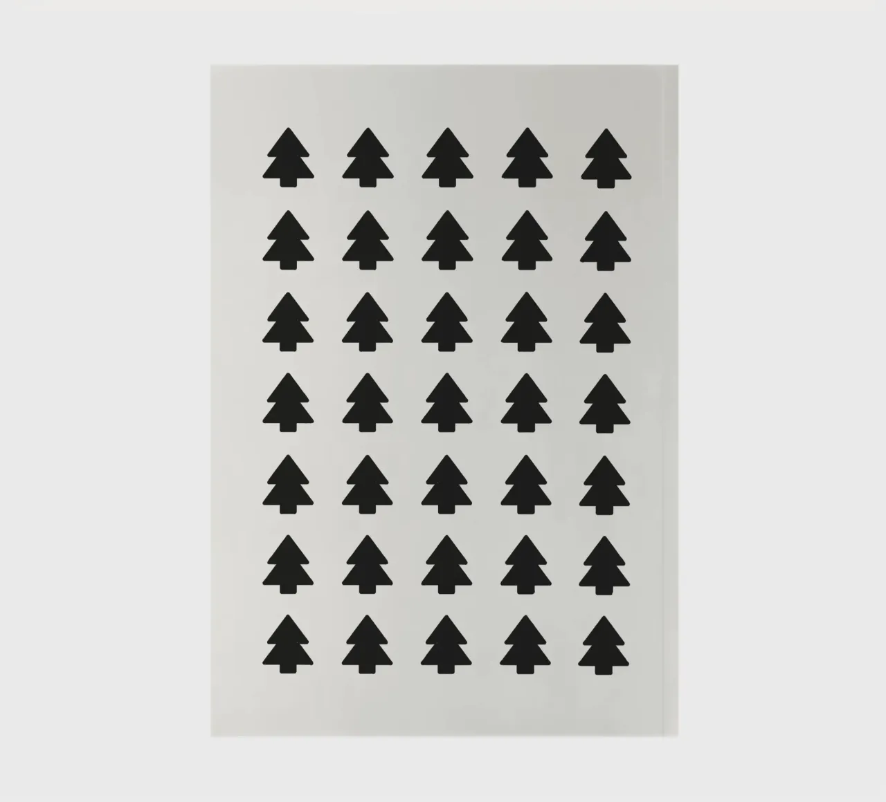 Black Forest – Minimal Tree Pattern Poster notebook by ChristmasMooodz