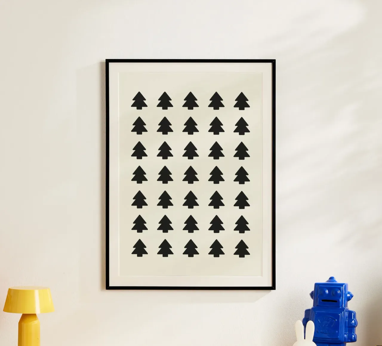 Black Forest – Minimal Tree Pattern Poster carta hahnemühle da ChristmasMooodz