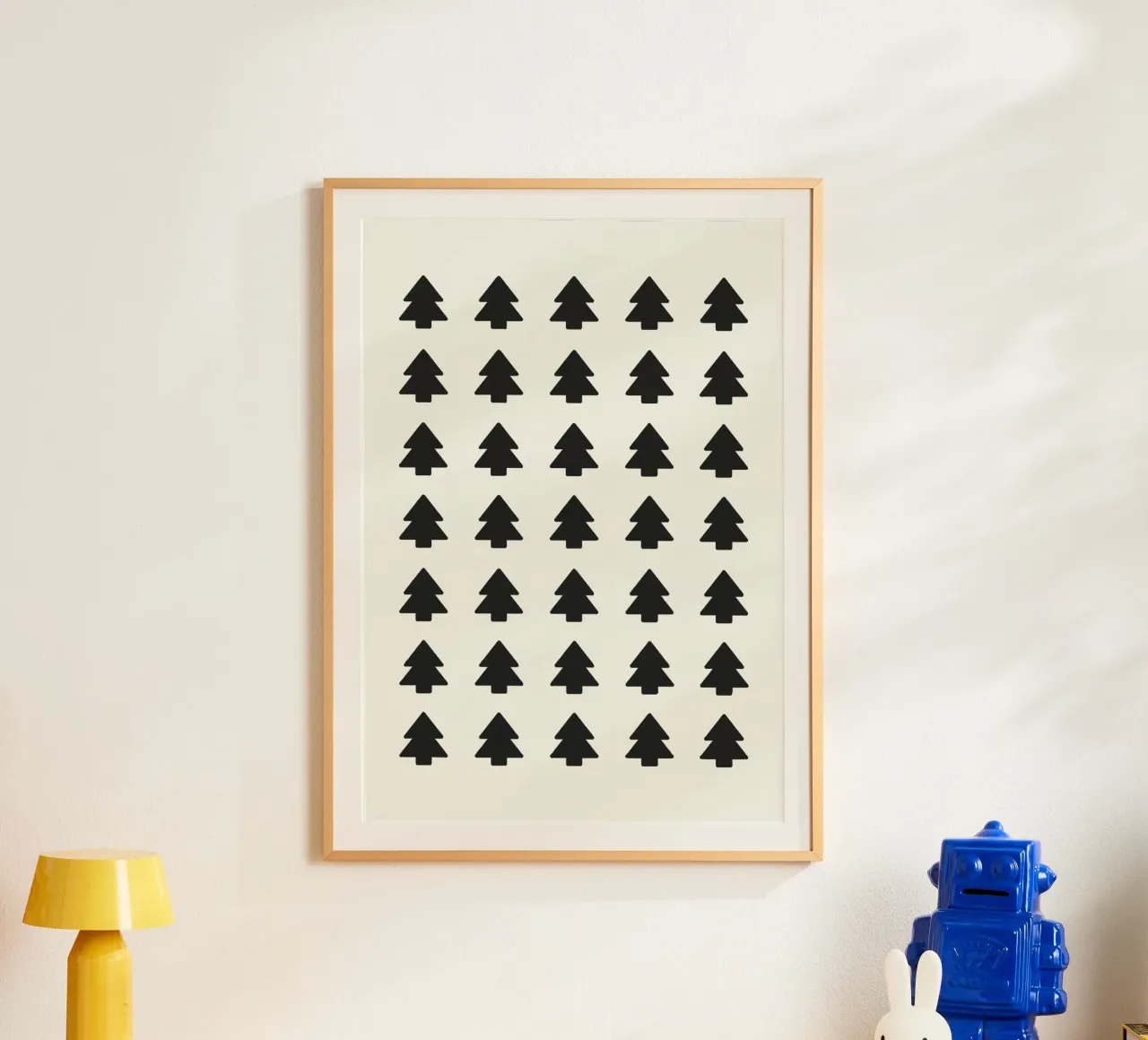 Black Forest – Minimal Tree Pattern Poster hahnemühle van ChristmasMooodz