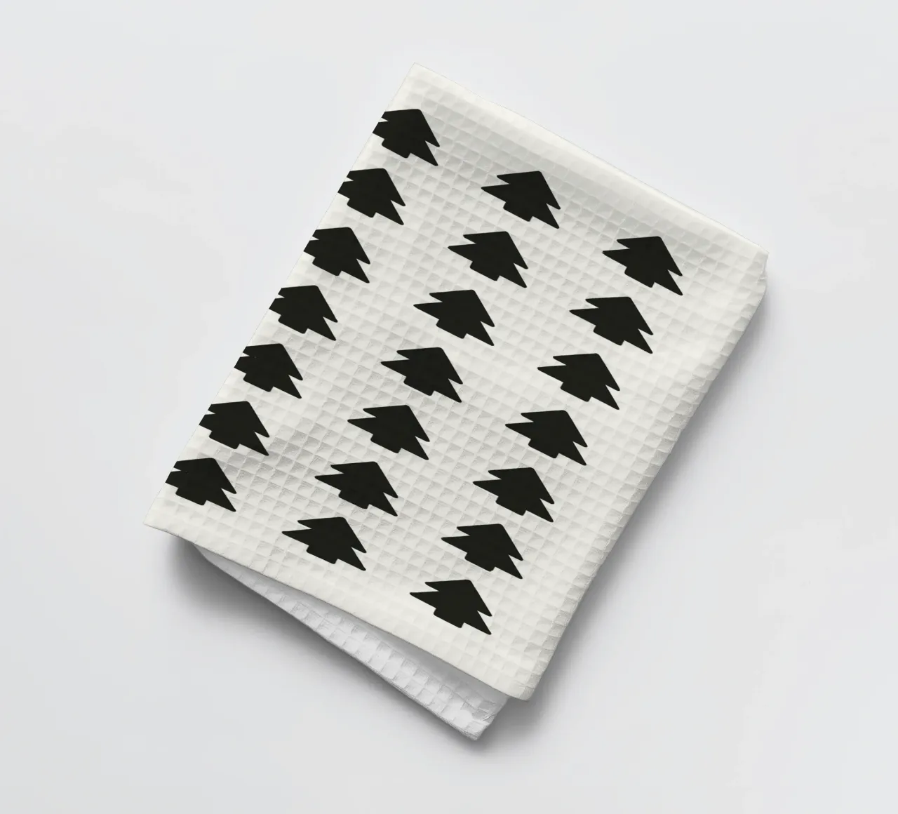 Black Forest – Minimal Tree Pattern Poster torchon de ChristmasMooodz