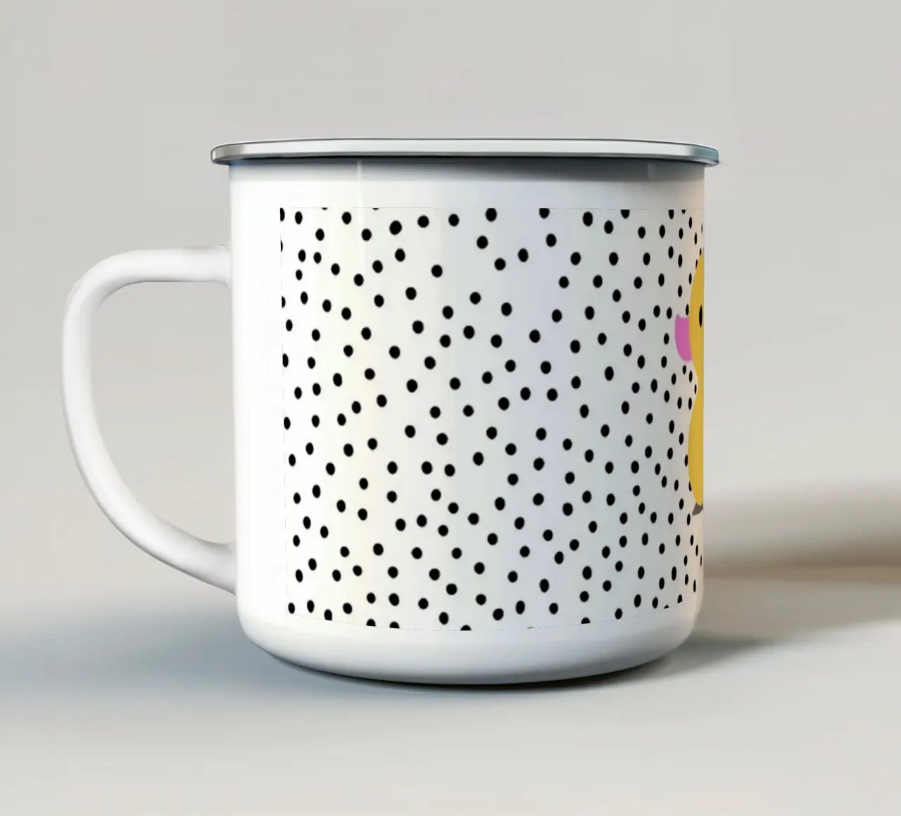 Dotty Duck tazza in smalto da Roseberry Design