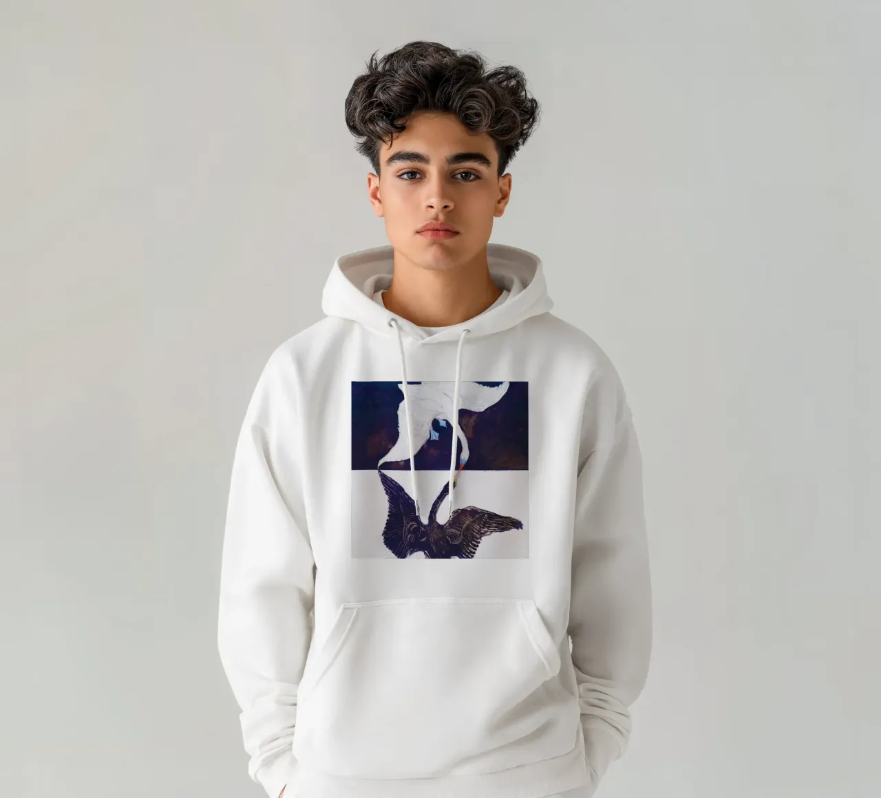 The Swan, No. 1 (1915) by Hilma af Klint hoodie by Bisous Art