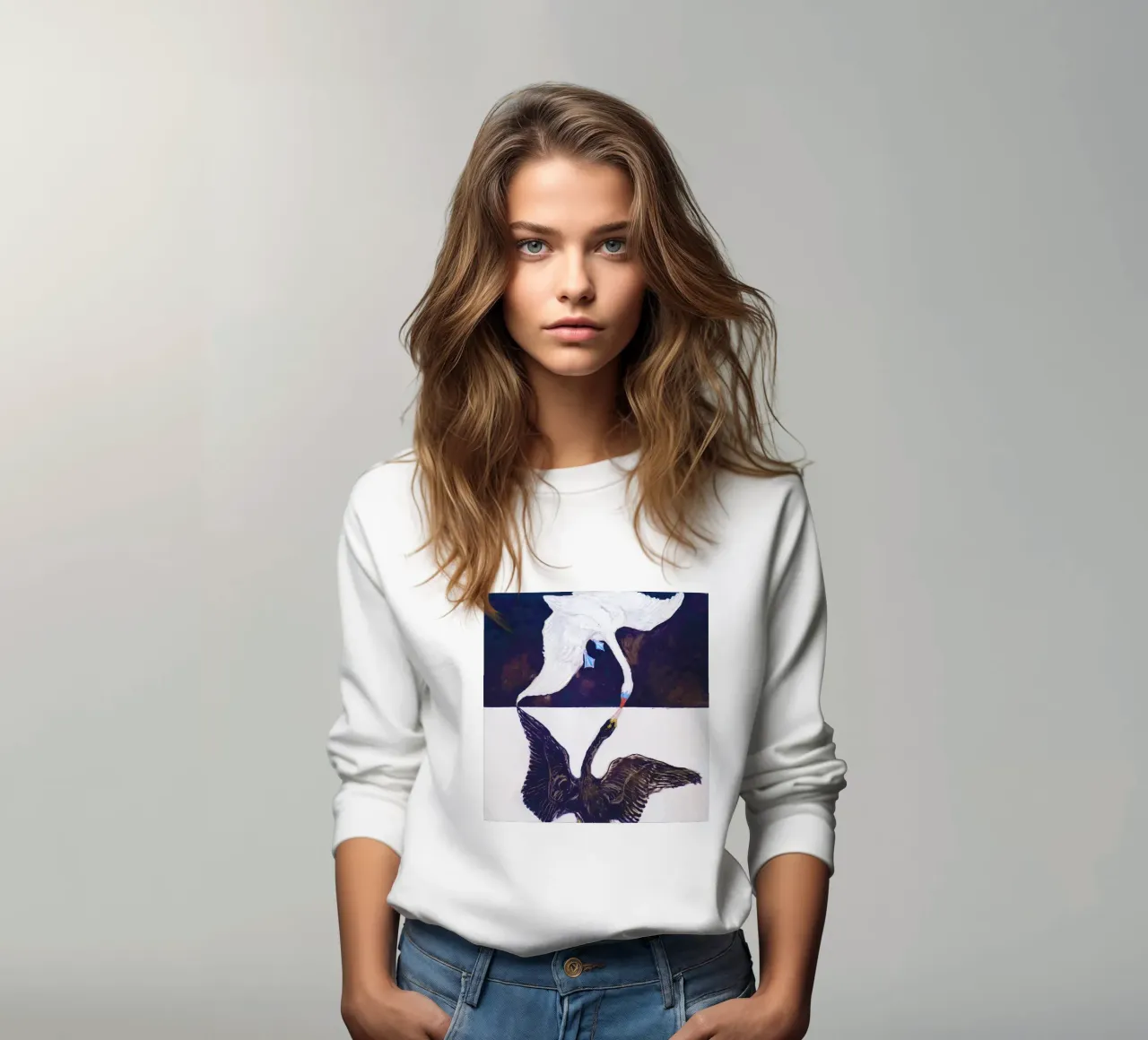 The Swan, No. 1 (1915) by Hilma af Klint felpa da Bisous Art