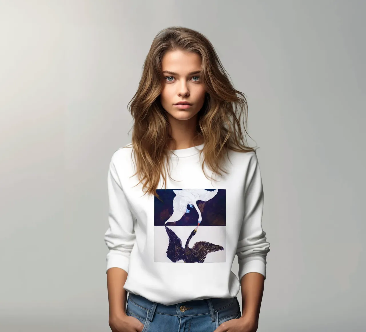 The Swan, No. 1 (1915) by Hilma af Klint felpa da Bisous Art