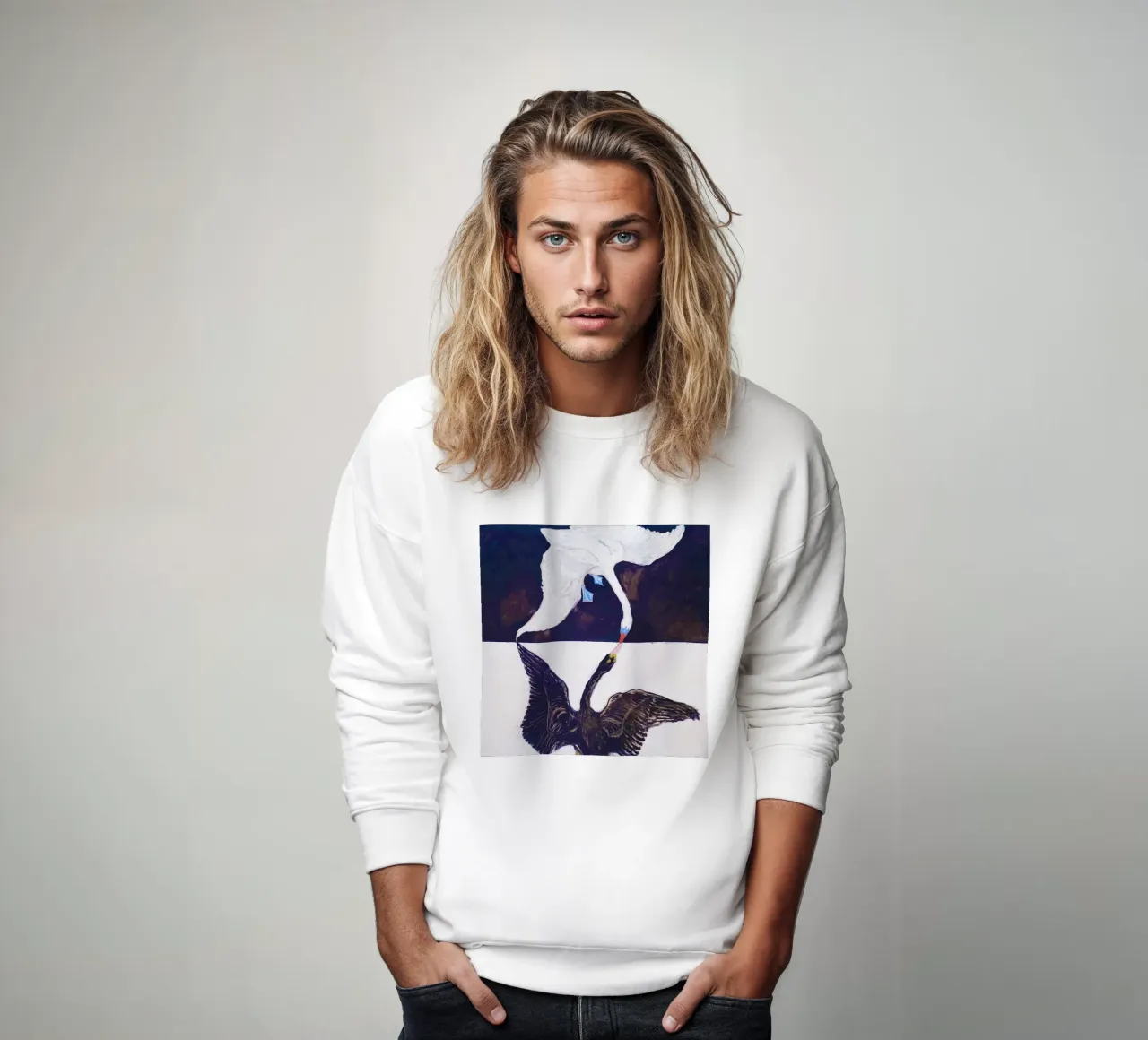 The Swan, No. 1 (1915) by Hilma af Klint felpa da Bisous Art