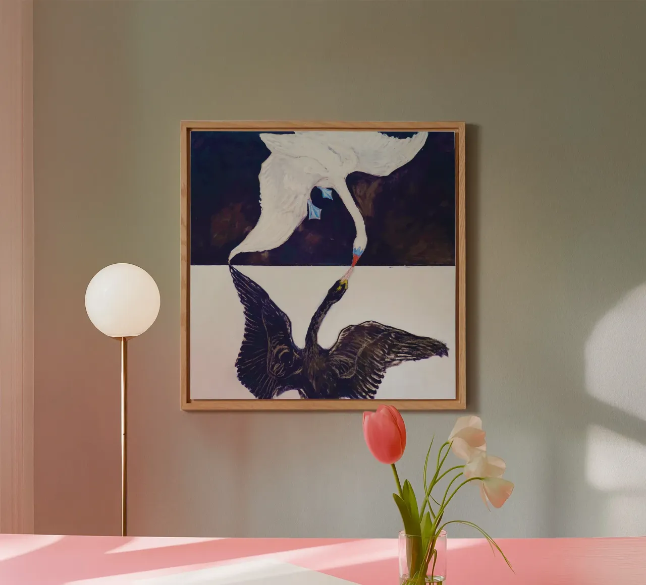 The Swan, No. 1 (1915) by Hilma af Klint alluminio dibond da Bisous Art