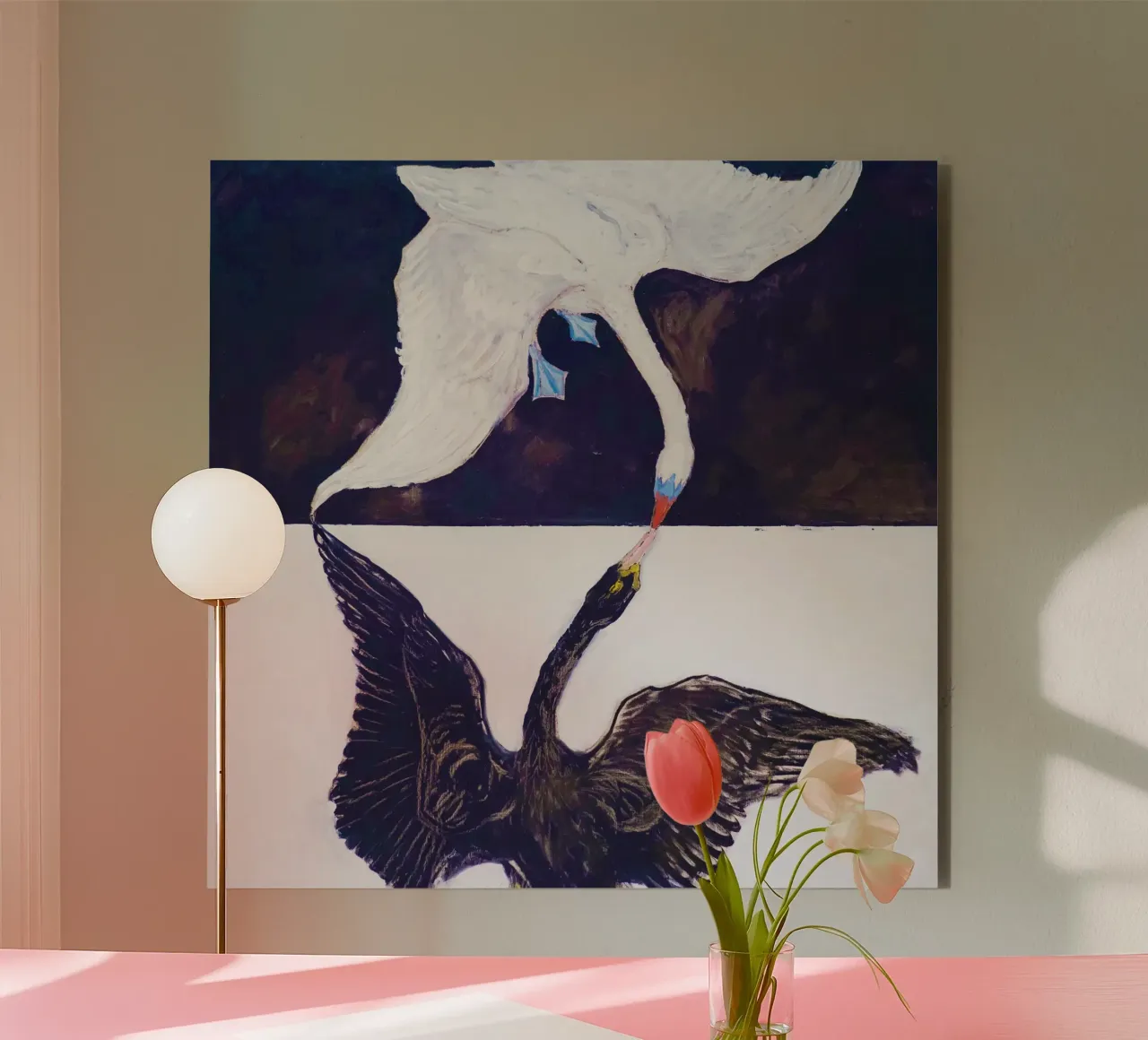 The Swan, No. 1 (1915) by Hilma af Klint alluminio dibond da Bisous Art