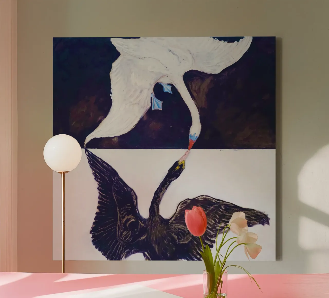 The Swan, No. 1 (1915) by Hilma af Klint tela da Bisous Art