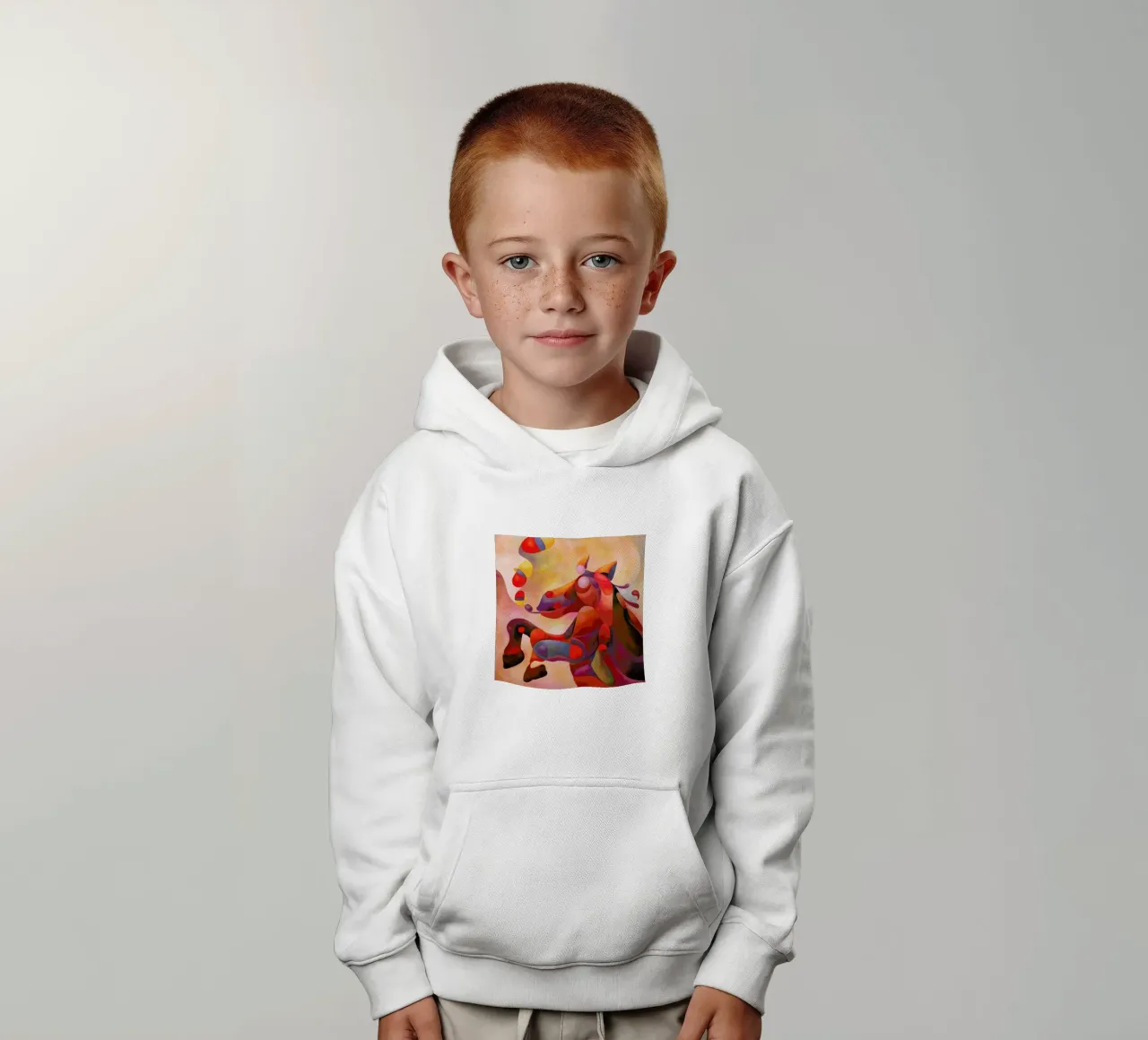 Crazy Horse kids hoodie by Antony Squizzato
