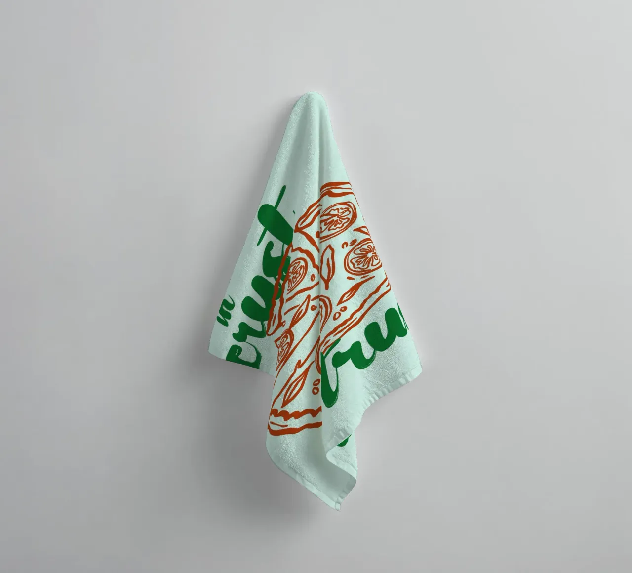 Boho Food 14 In Crust We Trust asciugamano da bagno da Boho Print Collection
