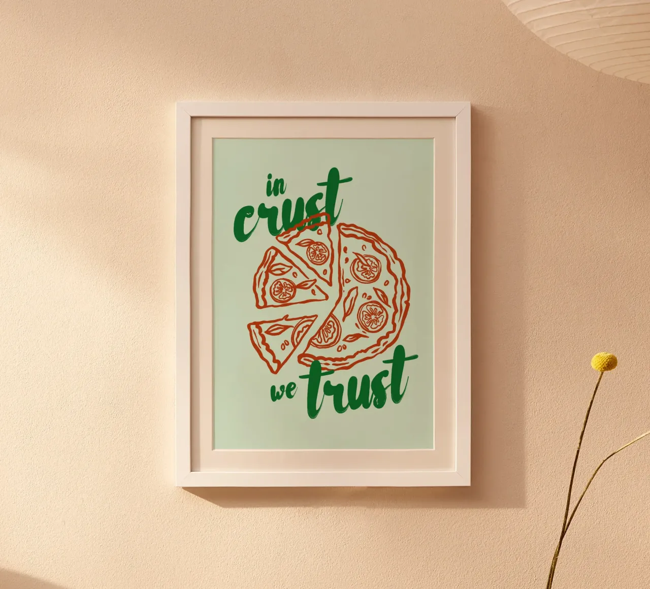 Boho Food 14 In Crust We Trust carta hahnemühle da Boho Print Collection