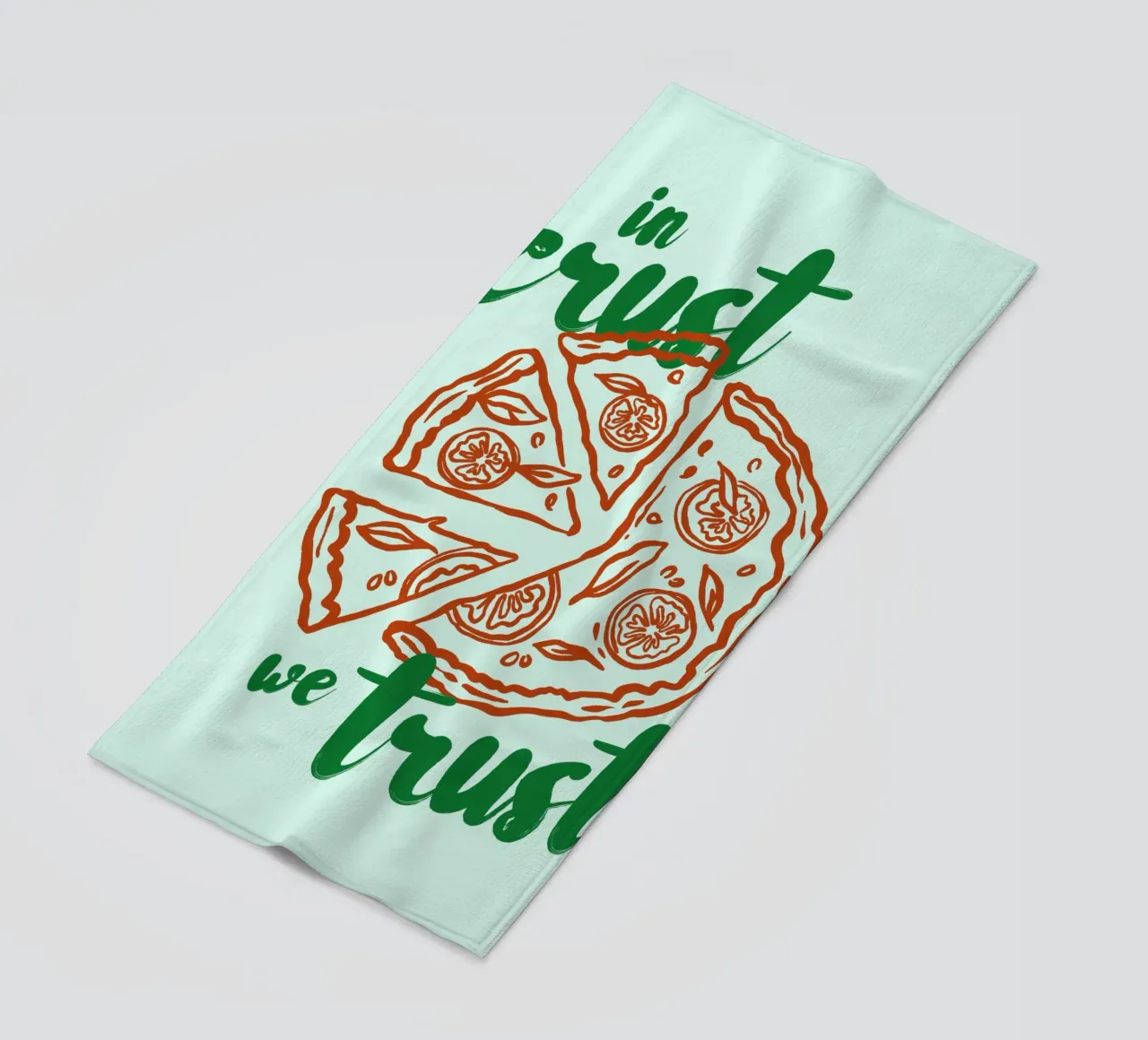 Boho Food 14 In Crust We Trust telo mare da Boho Print Collection