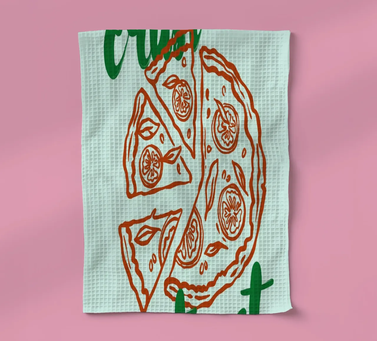 Boho Food 14 In Crust We Trust canovaccio da cucina da Boho Print Collection