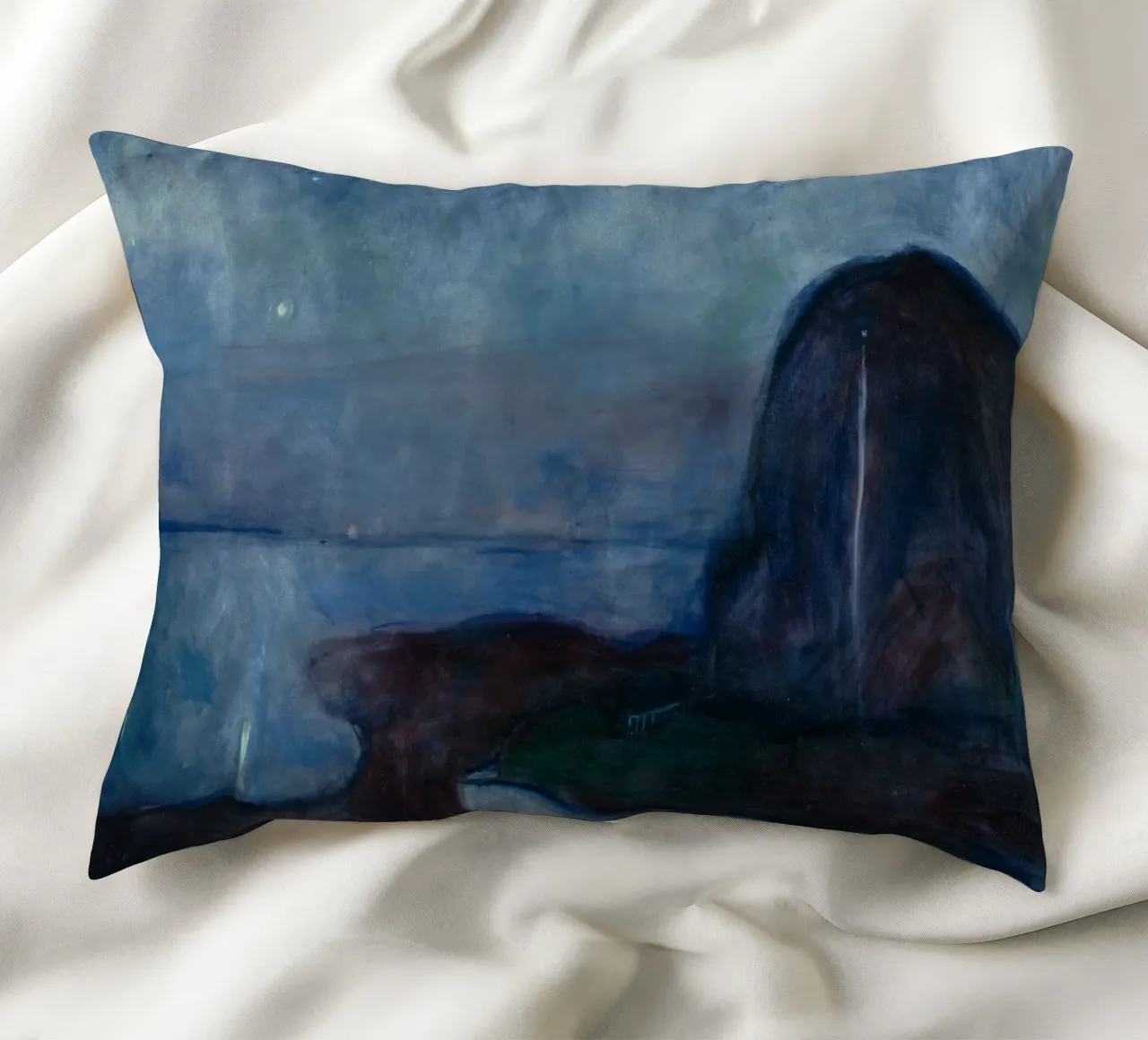 Edvard Munch - Notte stellata, 1893 cuscino da Timeless Artworks