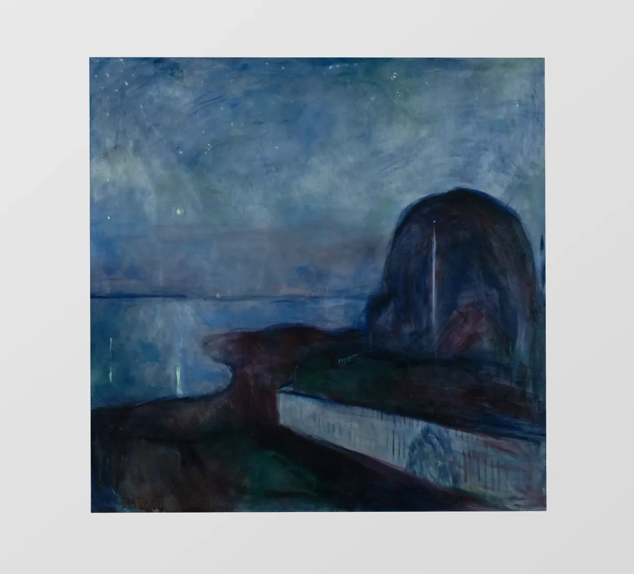 Edvard Munch - Notte stellata, 1893 pellicola backlit da Timeless Artworks