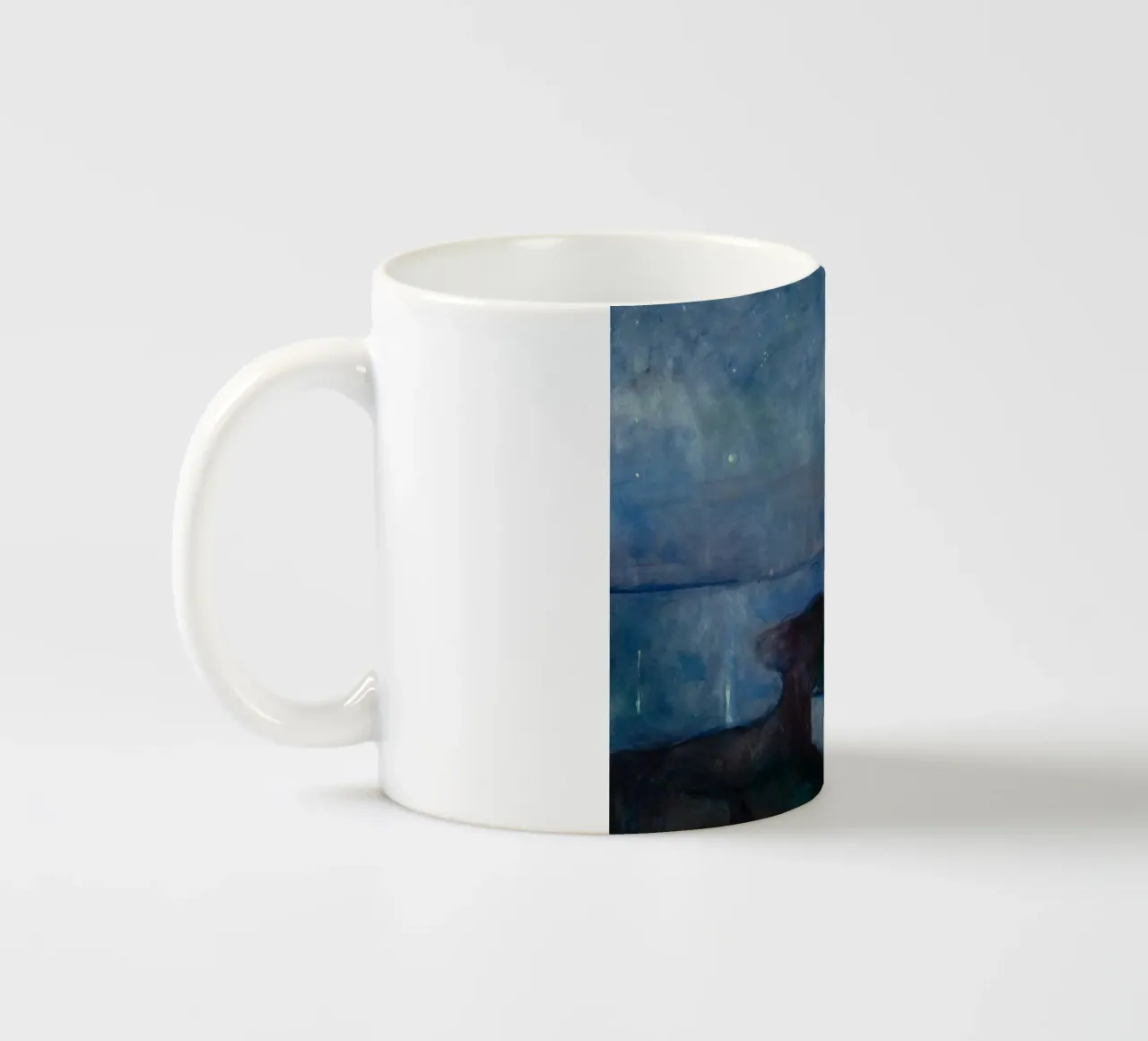 Edvard Munch - Notte stellata, 1893 tazza in ceramica da Timeless Artworks