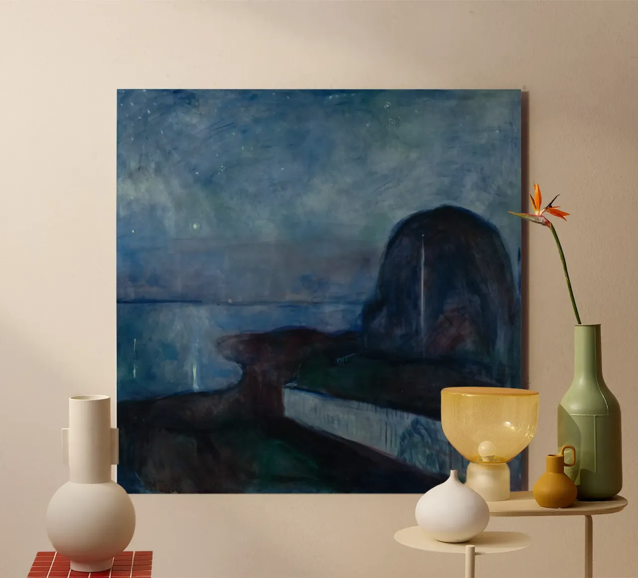 Edvard Munch - Notte stellata, 1893 alluminio dibond da Timeless Artworks