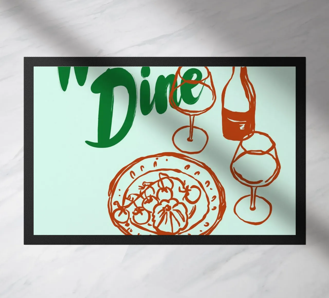 Boho Food 14 Wine and Dine zerbino da Boho Print Collection