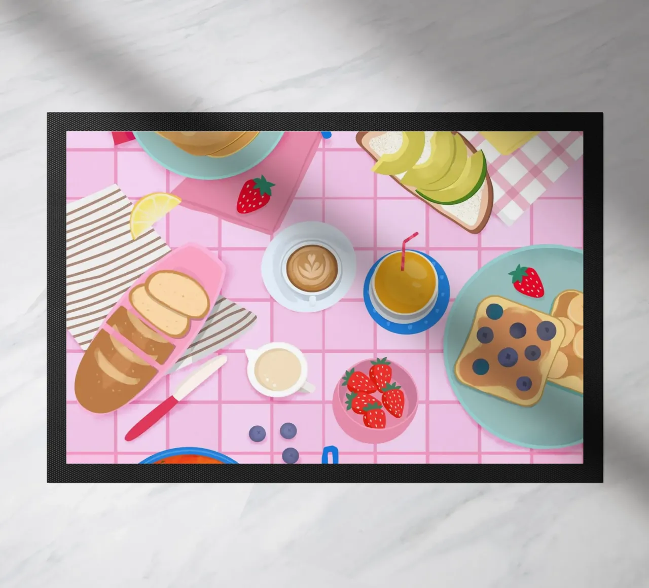 Tabletop Breakfast doormat by PetrArts
