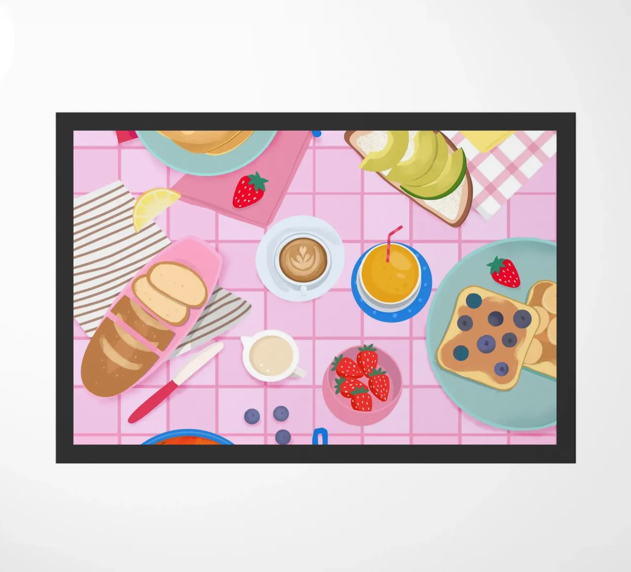 Tabletop Breakfast doormat by PetrArts