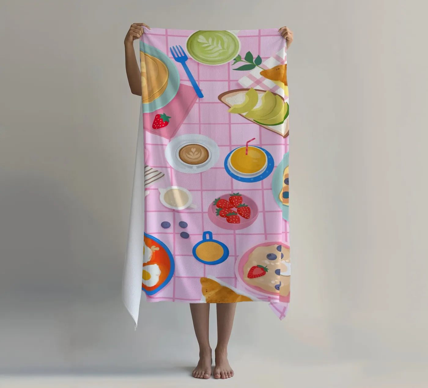 Tabletop Breakfast strandhanddoek van PetrArts