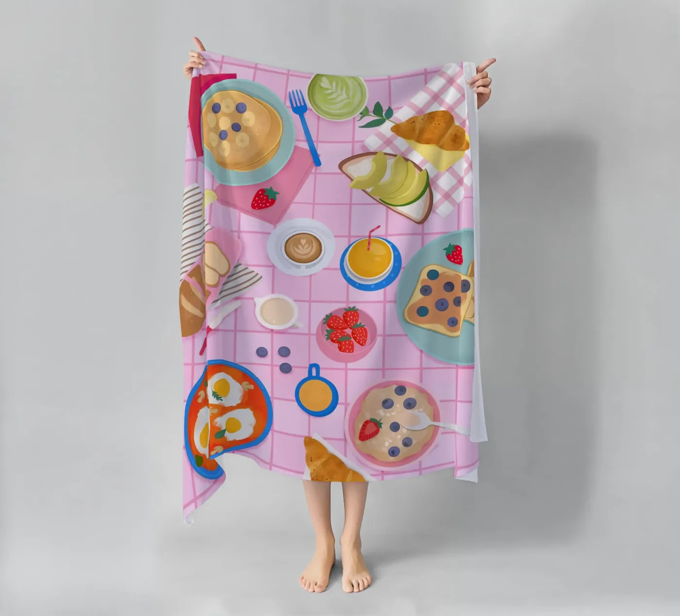 Tabletop Breakfast strandhanddoek van PetrArts