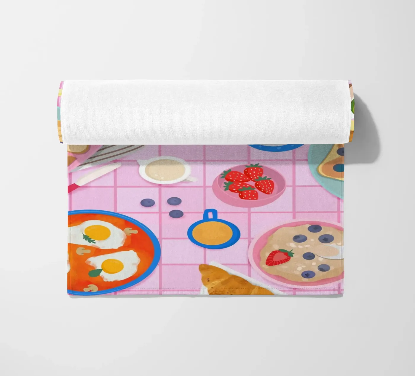 Tabletop Breakfast strandhanddoek van PetrArts