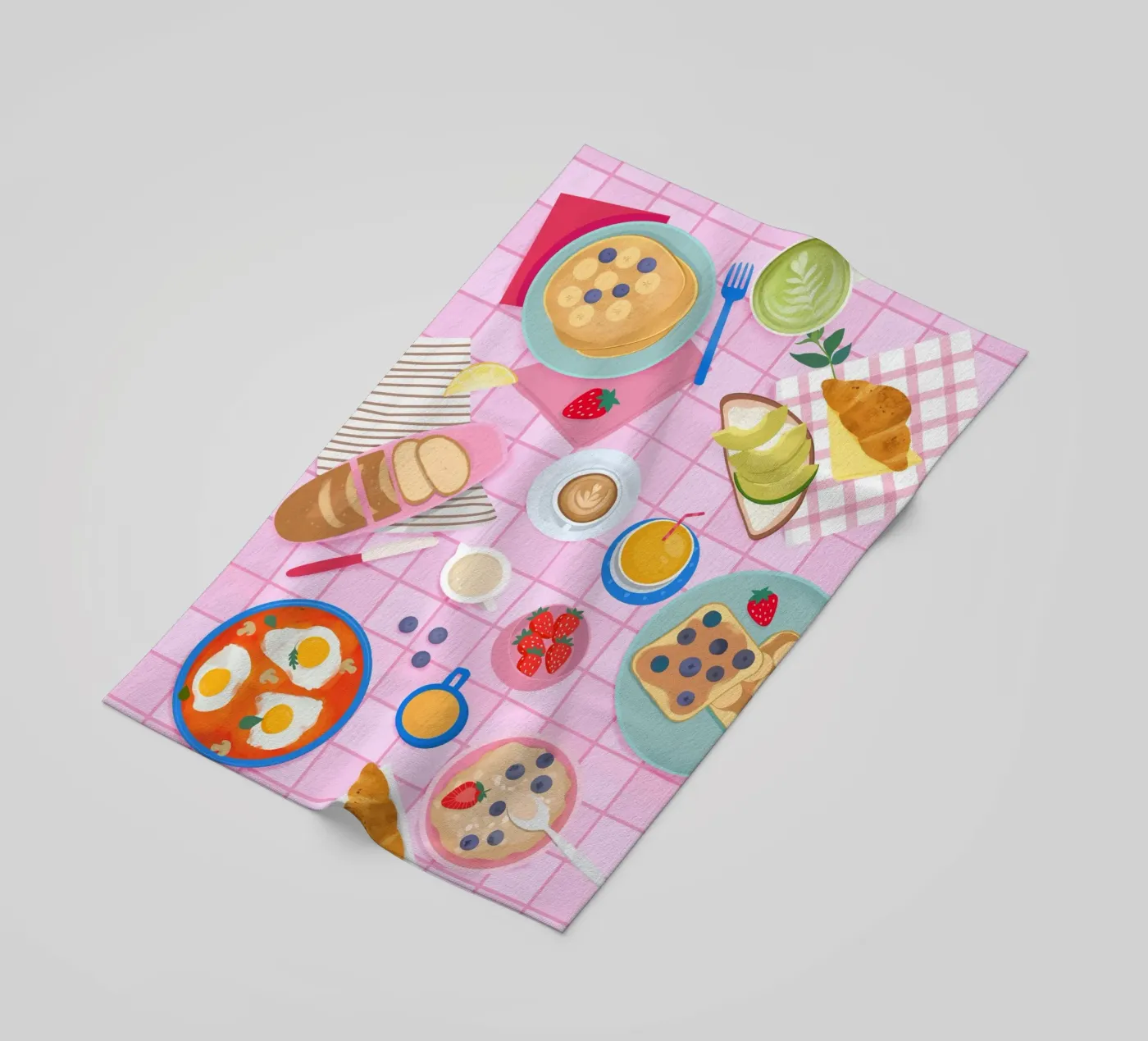 Tabletop Breakfast strandhanddoek van PetrArts