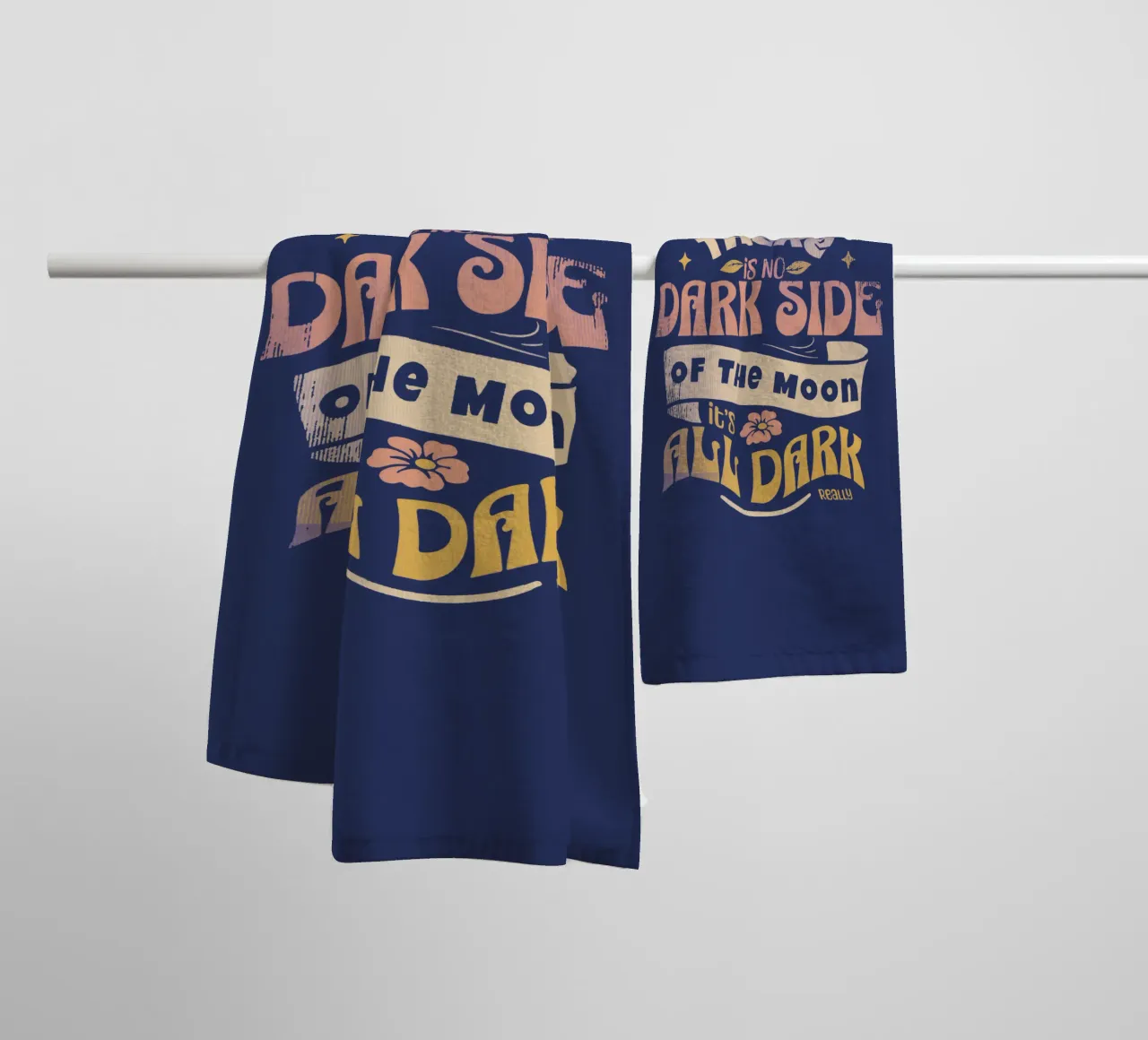 There is no dark side of the Moon towel by Gunawan Rb