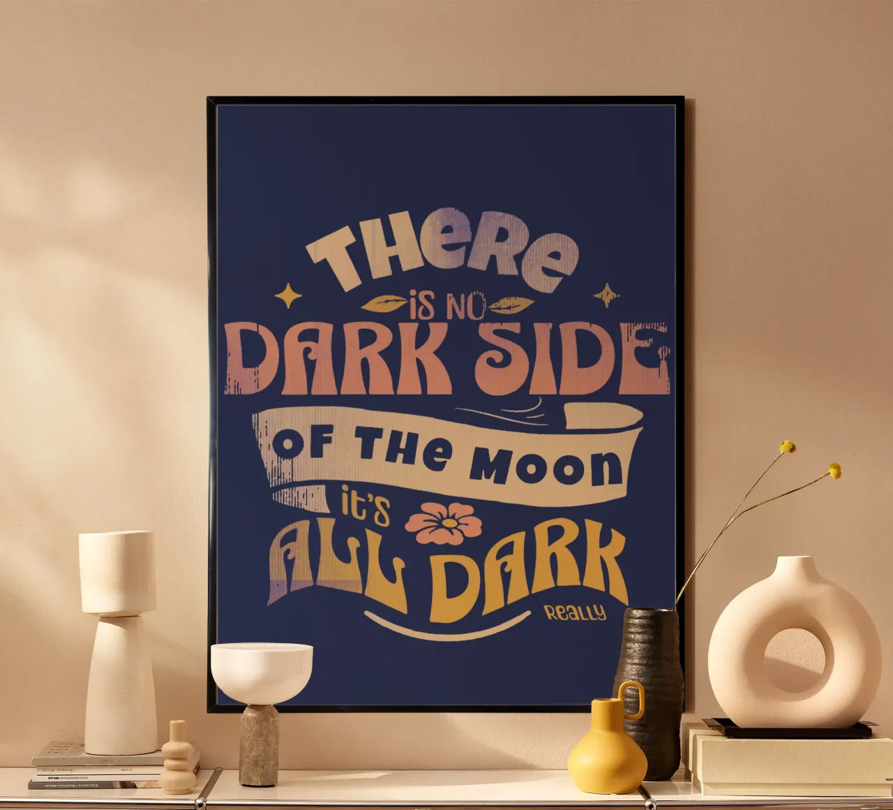 Non esiste un lato oscuro della Luna poster da Gunawan Rb