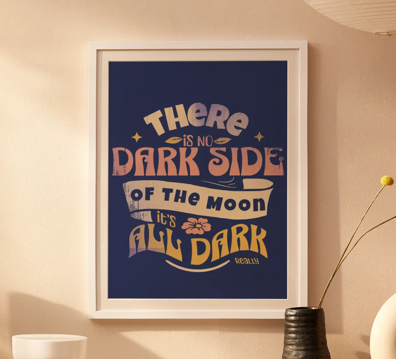 Non esiste un lato oscuro della Luna poster da Gunawan Rb