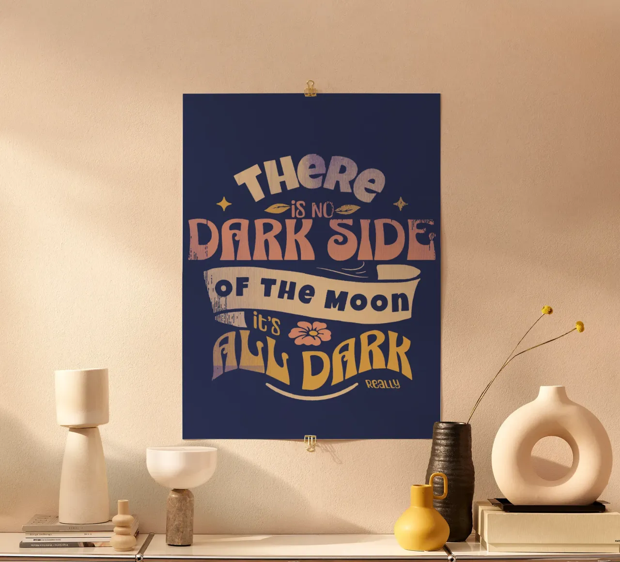 Non esiste un lato oscuro della Luna poster da Gunawan Rb