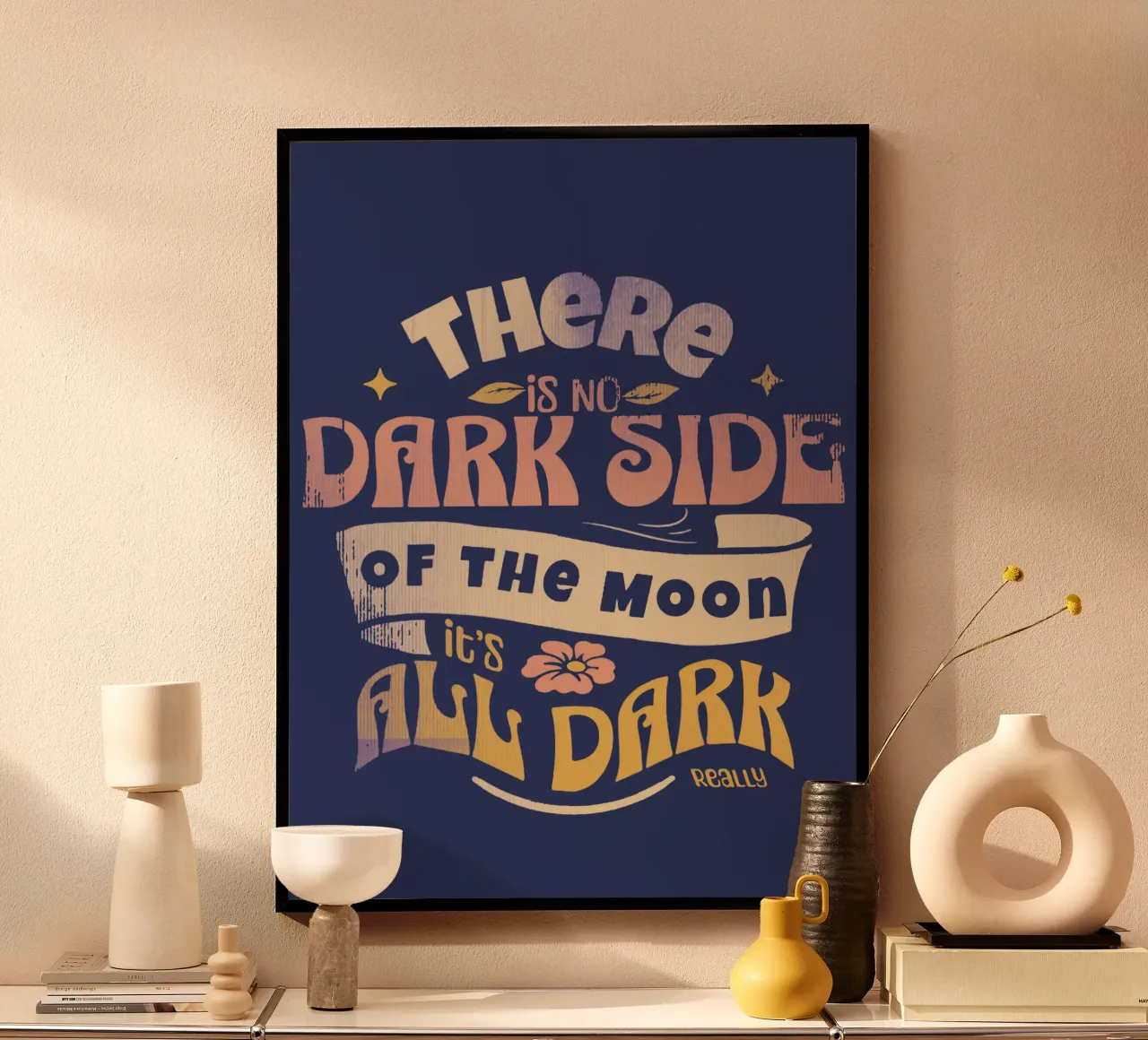 Non esiste un lato oscuro della Luna poster da Gunawan Rb