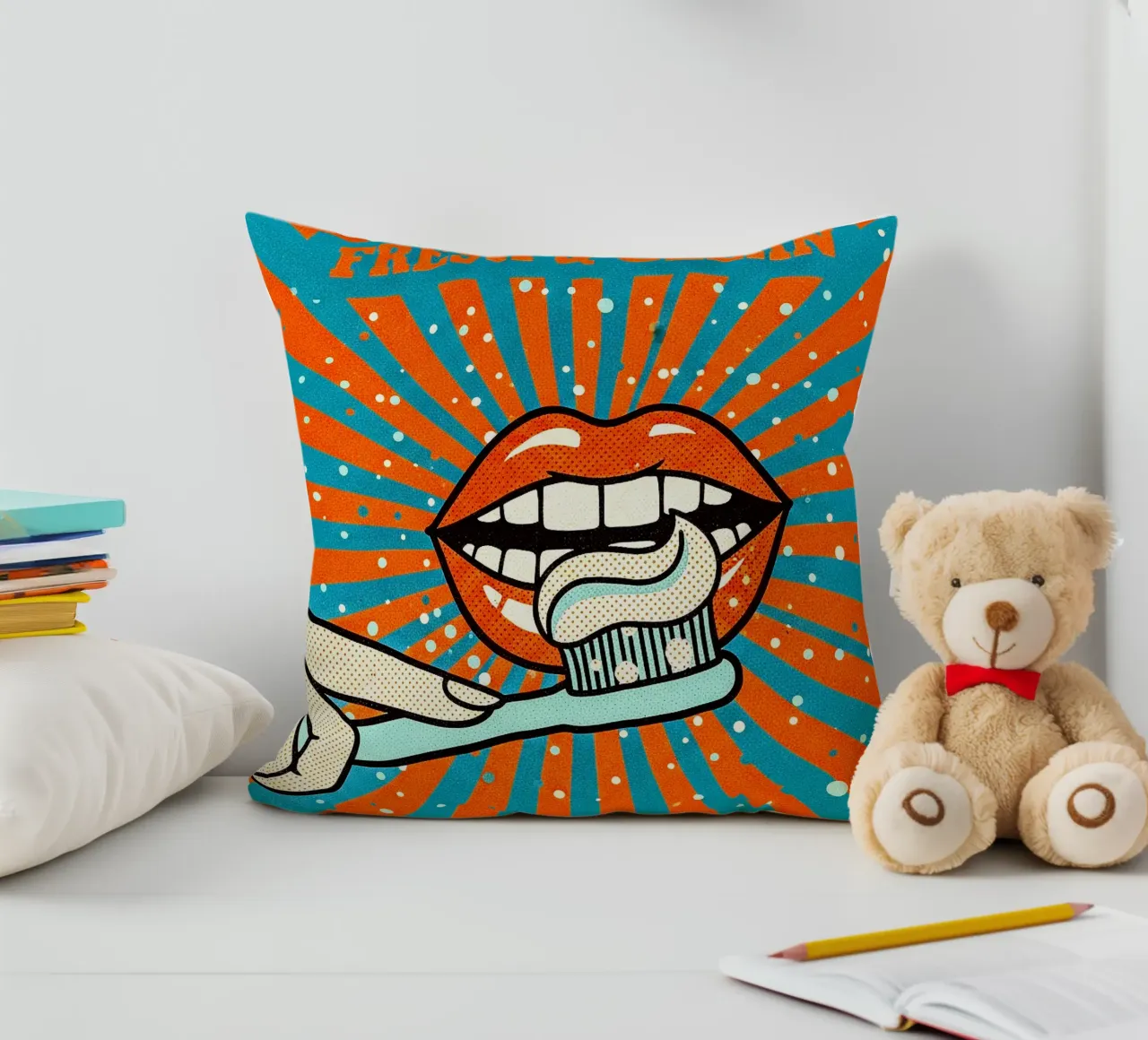 so Fresh & so Clean - Vibe Retro Pop cuscino da Dental art