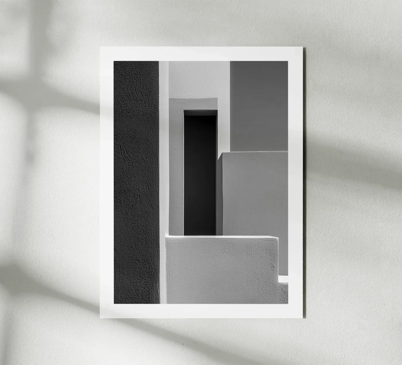 Géométrie d’ombres panneau forex de Monochrome