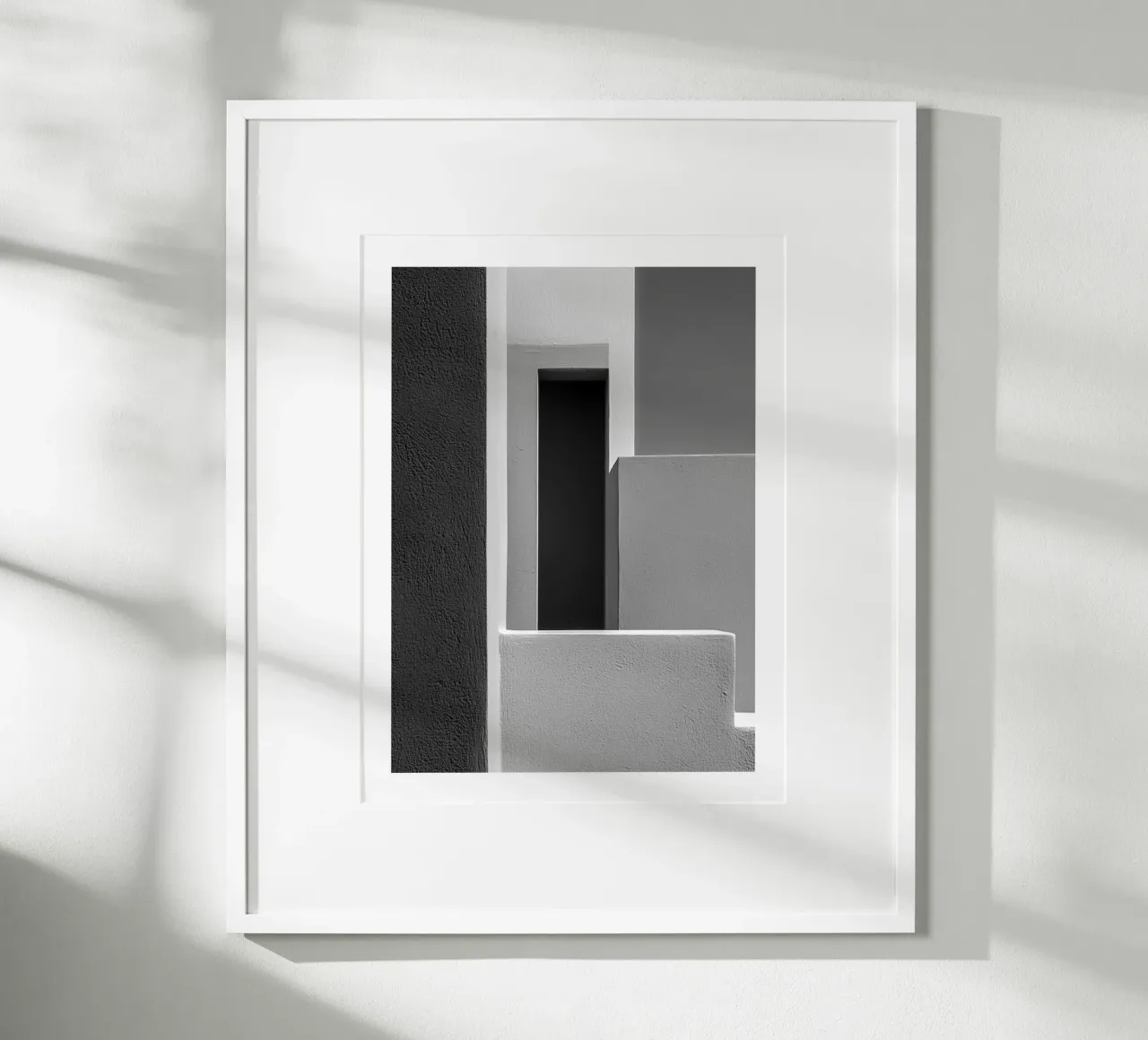 Schaduwgeometrie poster van Monochrome