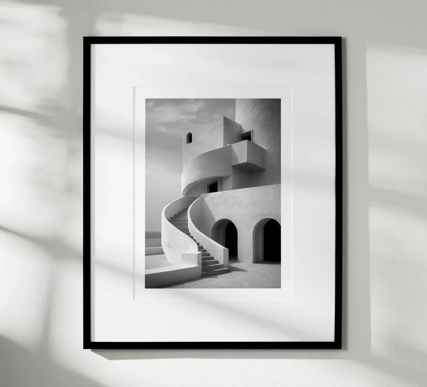 Curved staircase poster by Monochrome