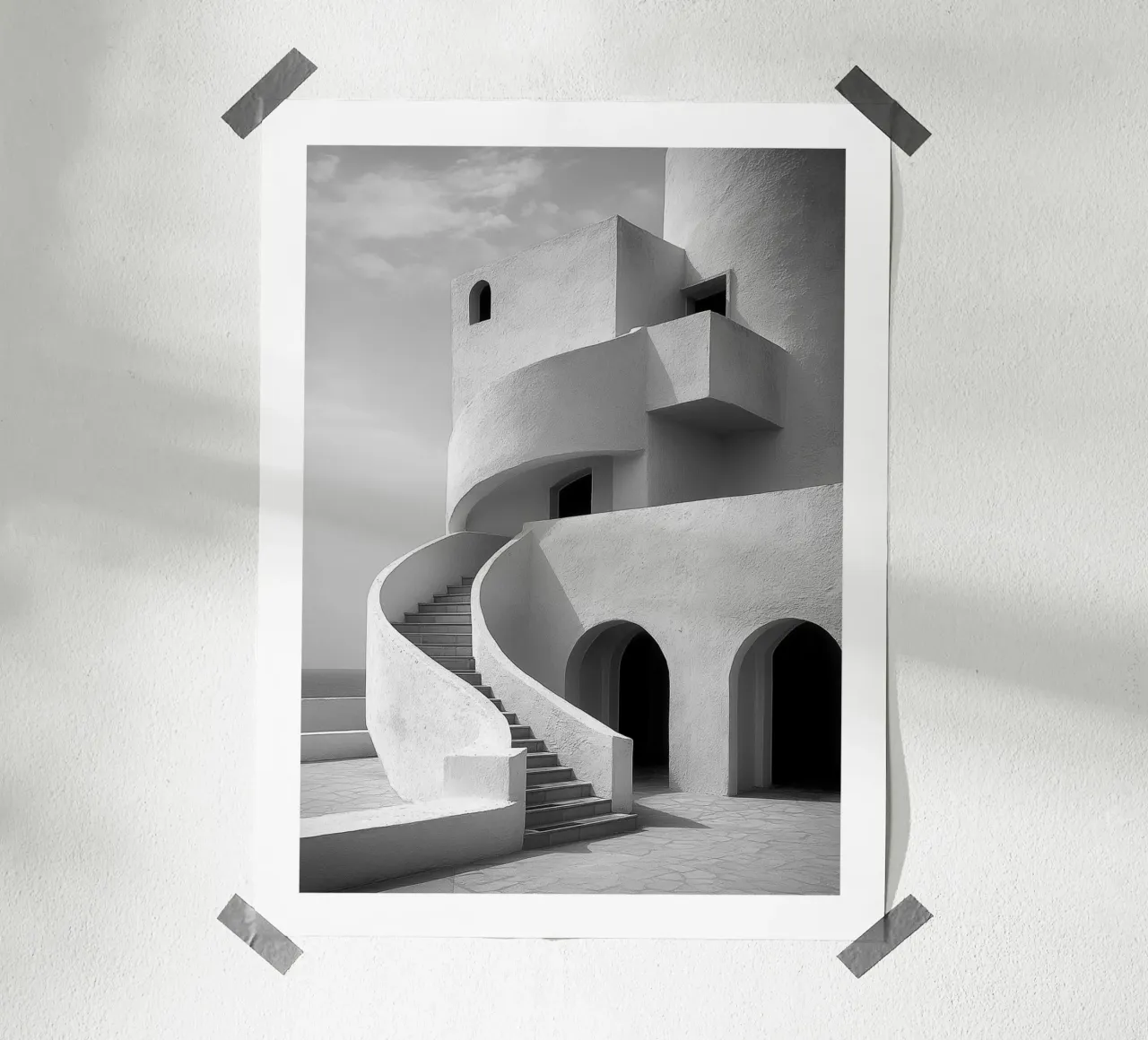 Scala curva poster da Monochrome