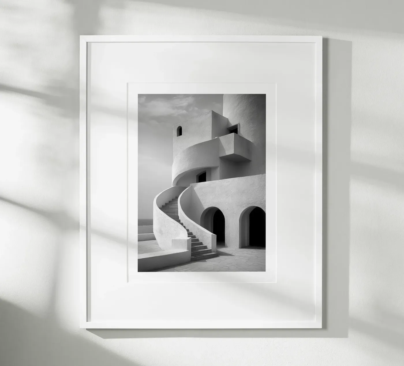 Curved staircase poster by Monochrome