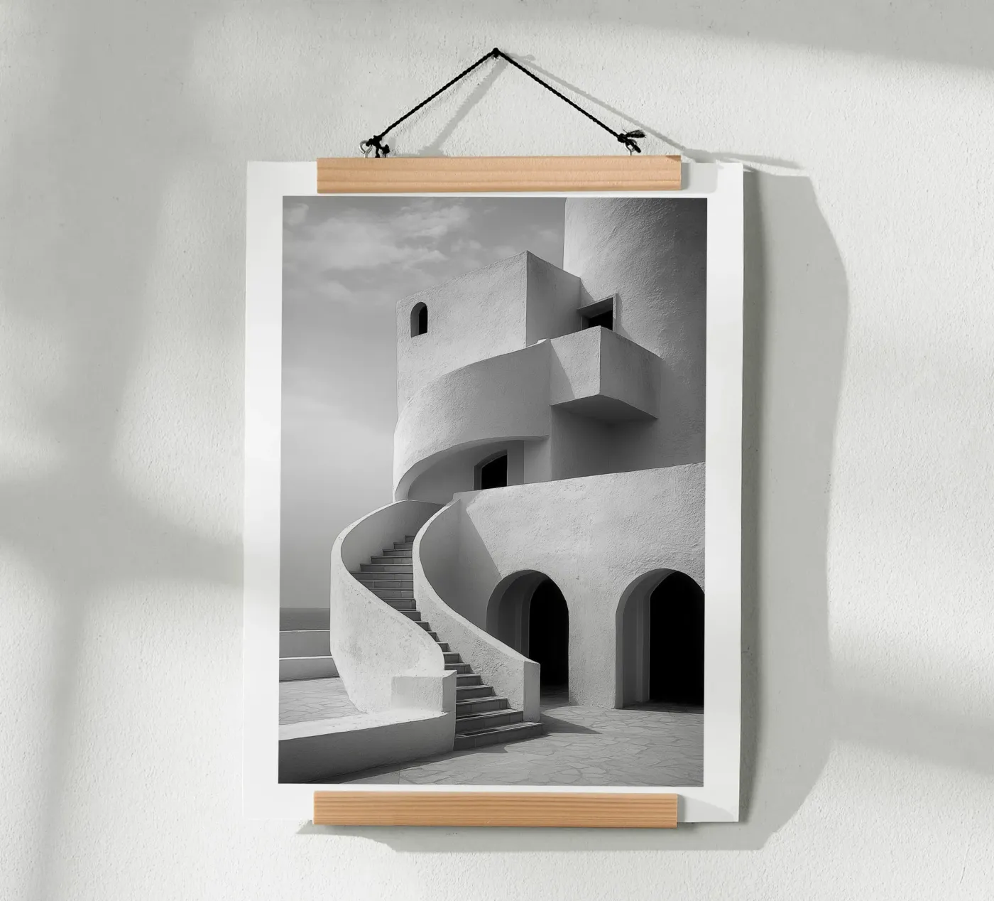 Curved staircase poster by Monochrome
