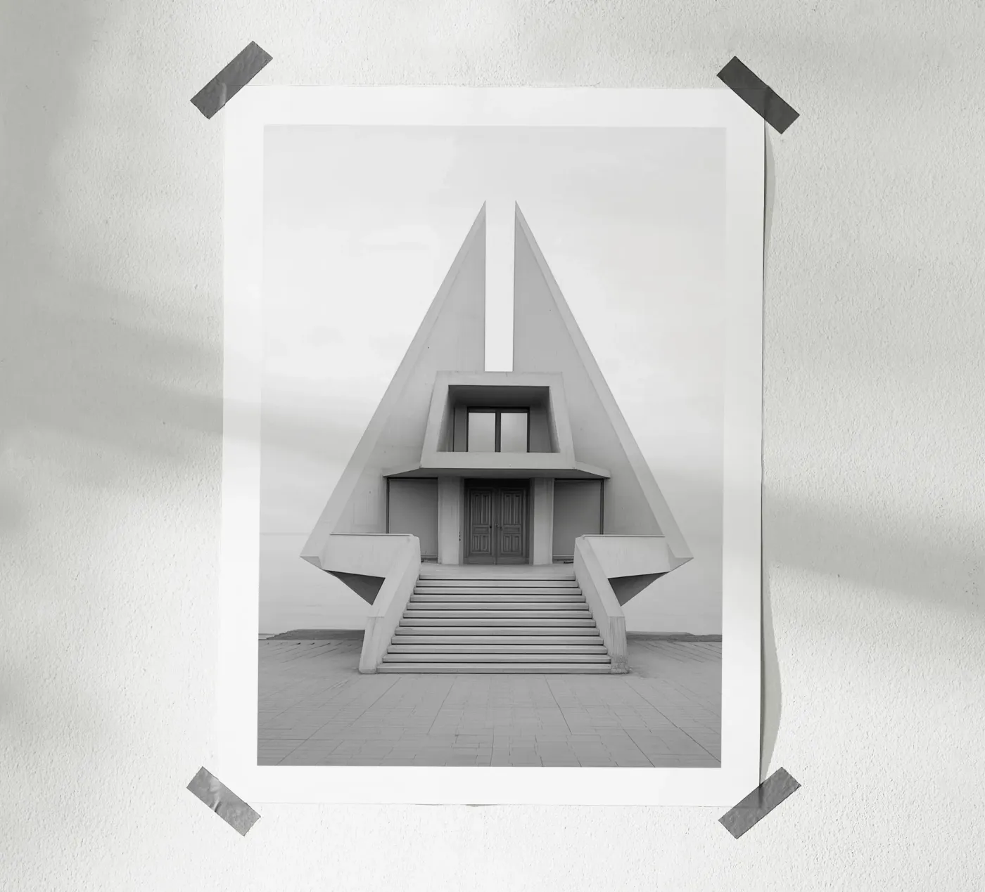 Tempio geometrico poster da Monochrome