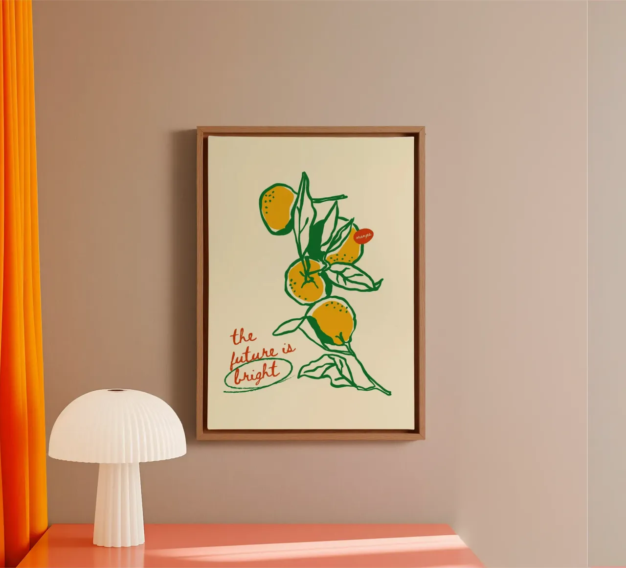Boho Food 15 Bright Future tela con Cornice a cassetta da Boho Print Collection